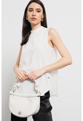 ARMANI EXCHANGE Топ с мрежест гръб - Бял - Pepit.bg