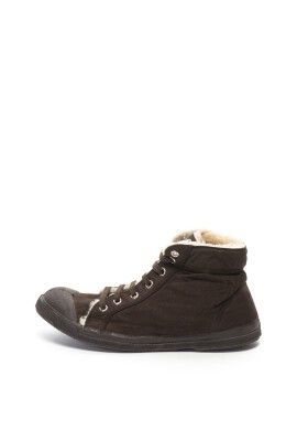 Bensimon Canvas Mid-High Plimsolls With Teddy Lining- - Pepit.bg