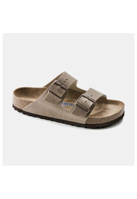 Birkenstock Дамски чехли Arizona - Естествена кожа - Кафяв - Pepit.bg