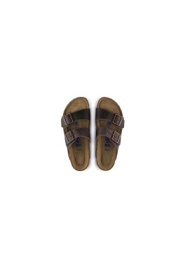 Birkenstock Дамски чехли Arizona - лачена кожа - кафяви - - Pepit.bg