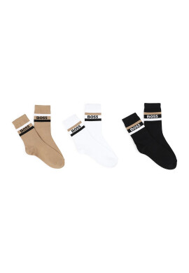 BOSS Kidswear Дълги чорапи с лого - 3 чифта - Pepit.bg