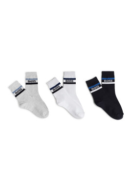 BOSS Kidswear Дълги чорапи с лого - 3 чифта - Pepit.bg