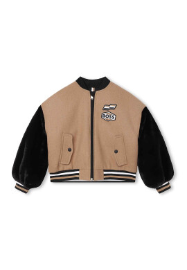BOSS Kidswear Яке Varsity с лого - Pepit.bg