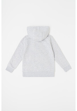 BOSS Kidswear Худи с лого - Светлосив меланж - Pepit.bg
