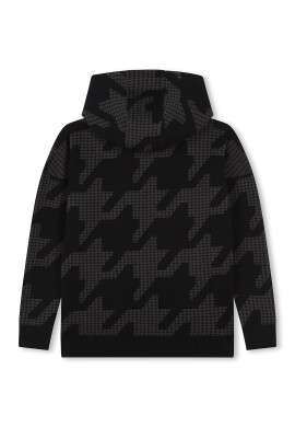 BOSS Kidswear Памучно худи с пепит - Pepit.bg