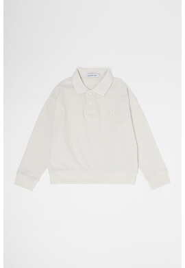 CALVIN KLEIN Блуза с яка и монограм - Pepit.bg