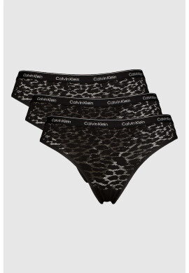 CALVIN KLEIN Дантелени бикини с животинска шарка - 3 чифта - Pepit.bg