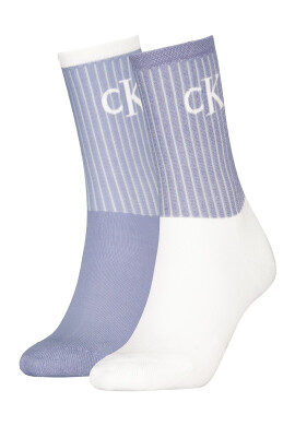 CALVIN KLEIN Дълги чорапи с монограм - 2 чифта - Pepit.bg