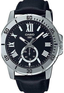 Casio Часовник с кожена каишка - Pepit.bg