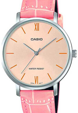 Casio Часовник с кожена каишка - Pepit.bg
