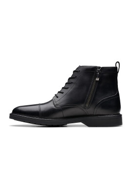 Clarks Кожени боти Aldwyn - Черен - Pepit.bg