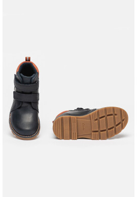 Clarks Кожени боти Heath Strap с велкро - Pepit.bg