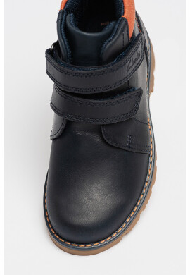 Clarks Кожени боти Heath Strap с велкро - Pepit.bg