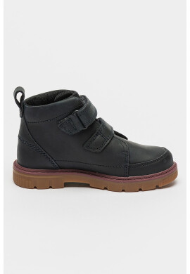 Clarks Кожени боти Lorcam - Ултрамарин синьо - Pepit.bg