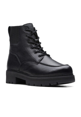 Clarks Кожени боти с текстил - Pepit.bg