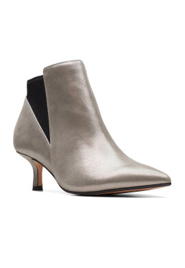 Clarks Кожени боти Violet с текстил - Pepit.bg