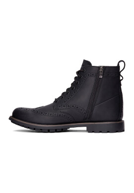 Clarks Кожени боти Westcombelimit с перфорации - Pepit.bg