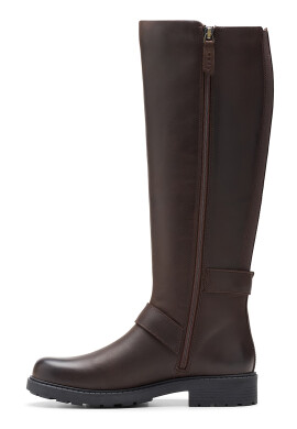 Clarks Кожени ботуши Orinoco 2 - Коняк кафяв - Pepit.bg