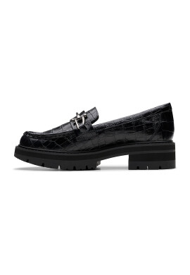 Clarks Кожени мокасини Orianna Bit - Избеляло черно - Pepit.bg