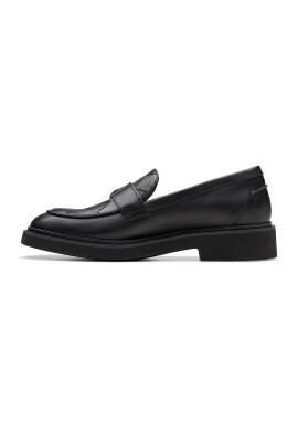 Clarks Кожени мокасини с токи - Черен - Pepit.bg