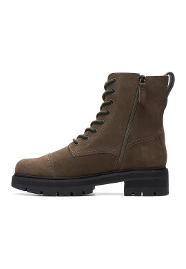 Clarks Велурени боти Orianna - Каки - Pepit.bg