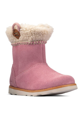 Clarks Велурени ботуши Crown Loop с плюш - Pepit.bg