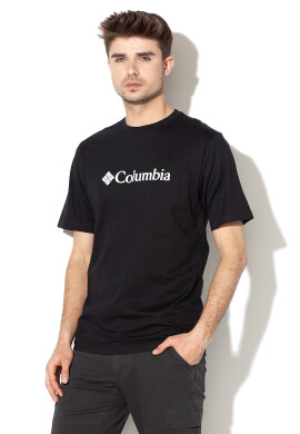 Columbia Тениска с деколте в основата на врата и щампа на лого CSC Basic - Черен - Pepit.bg