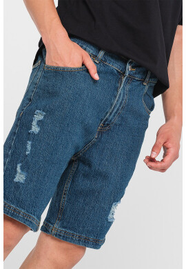 Denim Project Дънкови бермуди с протрити зони - Pepit.bg