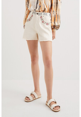 DESIGUAL Къси дънки с бродерии - Pepit.bg