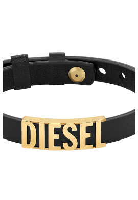 Diesel Кожена гривна с лого - Pepit.bg