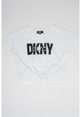 DKNY Къса тениска с възел - Pepit.bg