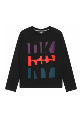 DKNY Памучна блуза с лога - Pepit.bg