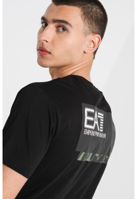 EA7 Памучна тениска с лого - Pepit.bg
