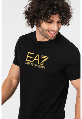 EA7 Памучна тениска с лого - Pepit.bg