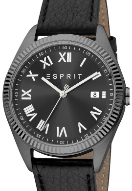 Esprit Кварцов часовник с кожена каишка - Pepit.bg