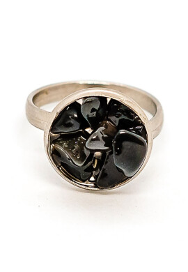 Fairytale Jewelry Иноксов пръстен с оникс - Pepit.bg