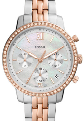 Fossil Двуцветен часовник с хронограф - Pepit.bg