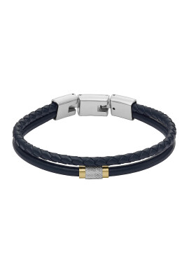 Fossil Кожена двуредова гривна - Pepit.bg