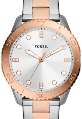 Fossil Кварцов часовник с двуцветен дизайн - Pepit.bg