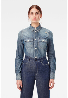 G-Star RAW Риза от деним Kick Back Worker - Pepit.bg