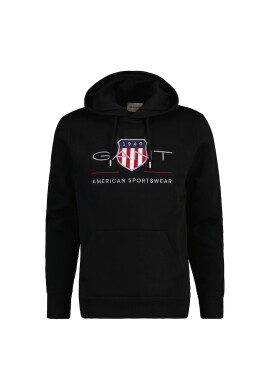 Gant Худи Archive Shield с джоб кенгуру - Черен - Pepit.bg