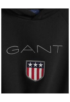 Gant Худи Shield с бродирано лого - Черен - Pepit.bg