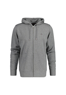 Gant Стандартно худи Shield с цип - Сив - Pepit.bg