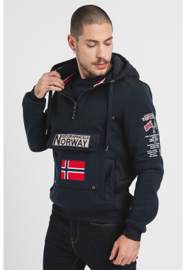Geographical Norway Худи Gymclass с джобове с капаче - Pepit.bg