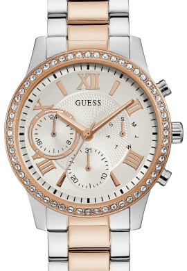 GUESS Иноксов часовник с кристали - Pepit.bg