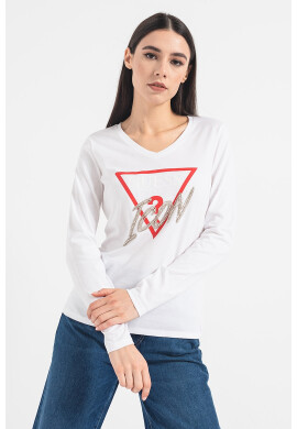 GUESS JEANS Блуза на лога - Pepit.bg