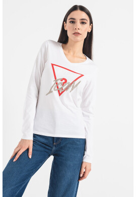 GUESS JEANS Блуза на лога - Pepit.bg