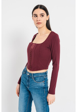GUESS JEANS Къса блуза тип корсет - Pepit.bg