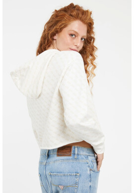 GUESS JEANS Късо худи с принт - Pepit.bg
