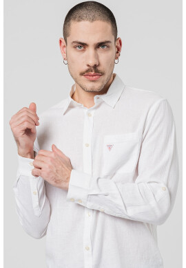 GUESS Риза с лен - Pepit.bg